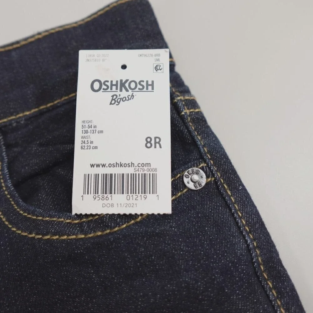 Oshkosh B'gosh Boys Size‎ 8 Skinny Jeans Dark Wash Denim